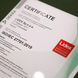 5 x ISO – Lidex – Лідер Якості і Безпеки